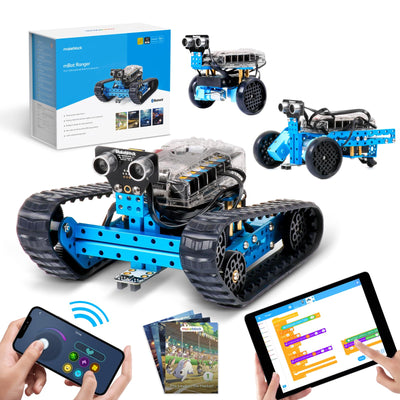 Makeblock mBot Ranger 3 in 1 Robotics for Kids Age 8-12, Coding Robot for Arduino Scratch Learning with Coding Box, 16 Coding Projects STEM Science Kit, Robot Toys Gift for Kids Ages 10+