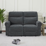 MCombo 64.6" Wall Hugger Power Loveseat Recliner Sofa with USB Ports, Reclining Loveseat for Small Spaces Living Room RV, Fabric PR635M1 (Dark Grey) MCombo