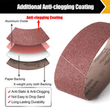 Boshcraft 21 Pack 3 x 21 Inch Sanding Belts, 3x21 Belt Sander Sanding Belts 40/60/80/120/180/240/400 Grits Assortment Sanding Belt for Belt Sander BOSHCRAFT