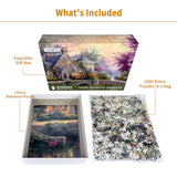 Jigsaw Puzzles for Adults 1000 Pieces Country House Puzzles Spring Landscape Puzzle Picturesque Bridge 1000 Piece Jigsaw Puzzle DIY Challenging Game Toys Gift CHengQiSM