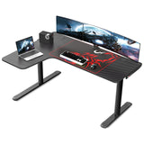 EUREKA ERGONOMIC L Shaped Gaming Desk, 60 Inch L60 Home Office Corner PC Computer Gamer Table Large Writing Workstation Gifts w Mouse Pad Cable Management, Space Saving, Easy to Assemble, Left, Black EUREKA ERGONOMIC