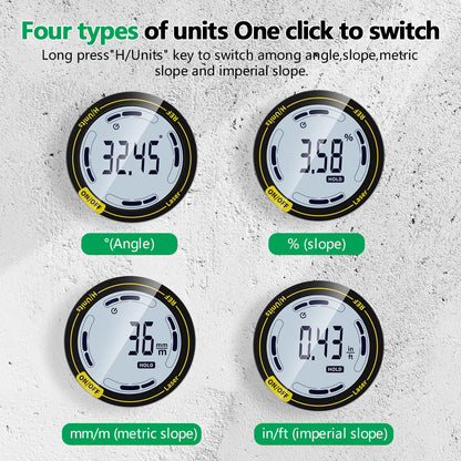 SNAKOL Digital Angle Finder Protractor Inclinometer Level Angle Gauge Angle Cube Level Box with 5-Sided Magnes and Backlight, Measuring Tool for Construction,Machinery and Woodworking - WoodArtSupply