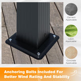 MUPATER 10' X 13' Outdoor Pergola, Aluminum Pergola Patio with Weather-Resistant Canopy, Retractable Pergola for Backyard Deck Garden, Cream White MUPATER