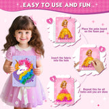 Poke Art Kit for Girls - No Mess Art Craft Activity, DIY Poke Hands Art for Kids, Creative Sensory Toy Set, Birthday Xmas Gifts for Ages 3 4 5 6-8 Year Old Girls Toys Beauwow