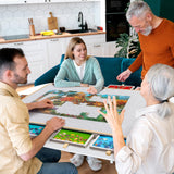 Lavievert 2000 Pieces Jigsaw Puzzle Board with 10 Drawers, Lightweight Jigsaw Storage Board with Cover, Foldable Jigsaw Puzzle Table for Easy Storage LAVIEVERT