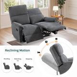 HAOMARKETS Manual Loveseat Recliner Sofa for 2 Adultds,Overstuffed Upholstered 2-Seater Reclining Couch with Sturdy Metal Base,2 Seats Recliner Chairs for Living Room HAOMARKETS
