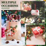 80 Pcs 4.3" x 2.8" Christmas Sublimation Ornament Blanks Double Sided Blank Heat Transfer Pendant Sublimation Christmas Ornaments MDF Board Personalized Sublimation Hanging Ornaments with Rope for DIY Zhehao