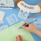 JULMELON Sea Life Stencils - 20pcs DIY Pattern Stencils for Wall, Floor Decor & Rock Painting Art Projects (3inch) JULMELON