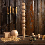 Beech Farmhouse Wood Table Leg - Unfinished - DIY Furniture - Turned Wooden Leg (36 Inch / 90 cm) Generic