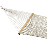 Sunnydaze Cotton Rope Double Hammock for Outside - 450-Pound Capacity Indoor or Outdoor Hammock with Spreader Bars - Natural Sunnydaze