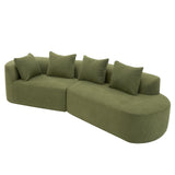 Christopher Knight Home Randa Modern Fabric Upholstered 5-Seater Sofa, Oversized Chair Cloud Couch, Fully Assembled Long Sofa Chaise Lounge, Fully Assembled, Olive Green Christopher Knight Home