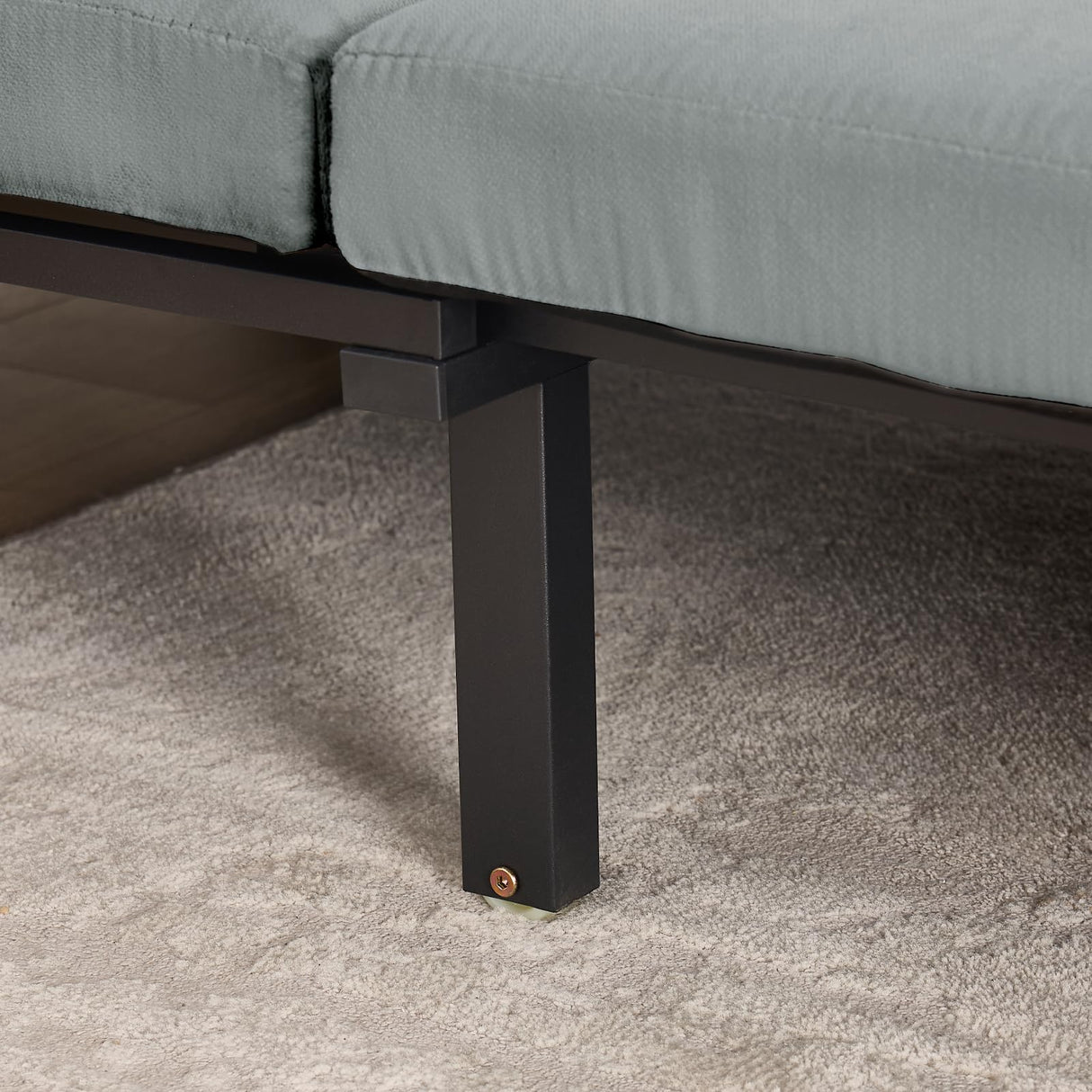 HOMNSO Convertible Queen Sleeper Sofa Bed,2-in-1 Futon Sofa Bed,Loveseat Sleeper Sofa Couch with pullout Bed for Living Room, Bedroom, Balcony, RV, Dark Gray HOMNSO