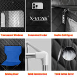 X-Vcak 2 Person Sauna, Extra Large Sauna Box, Portable Steam Sauna Tent with 2 Steamers, 2 Folding Chair, 71”x 49”x 36”, Black X-Vcak