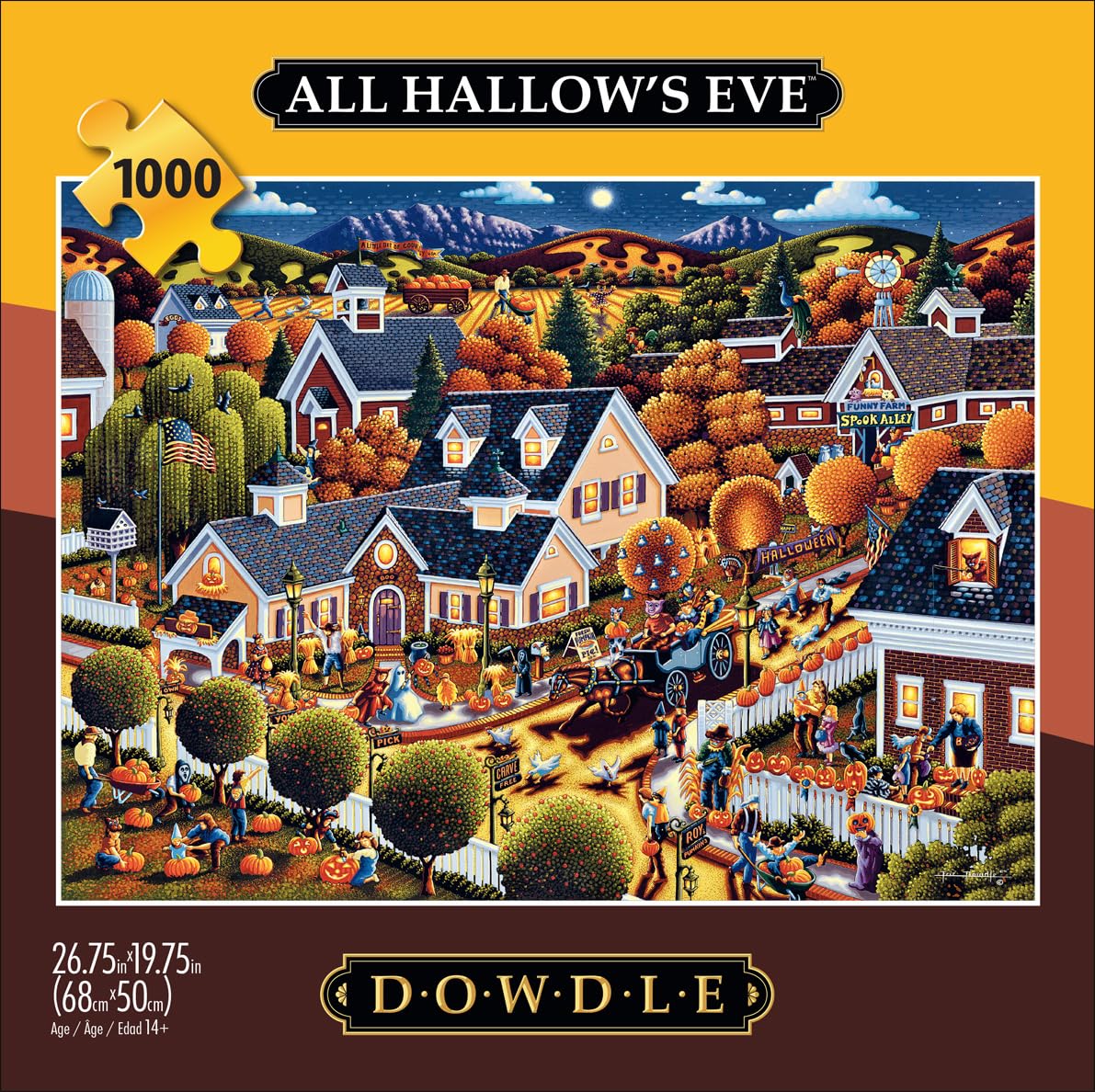 Buffalo Games - Dowdle - All Hallow's Eve - 1000 Piece Jigsaw Puzzle for Adults -Challenging Puzzle Perfect for Game Nights - Finished Size is 26.75 x 19.75 Buffalo Games
