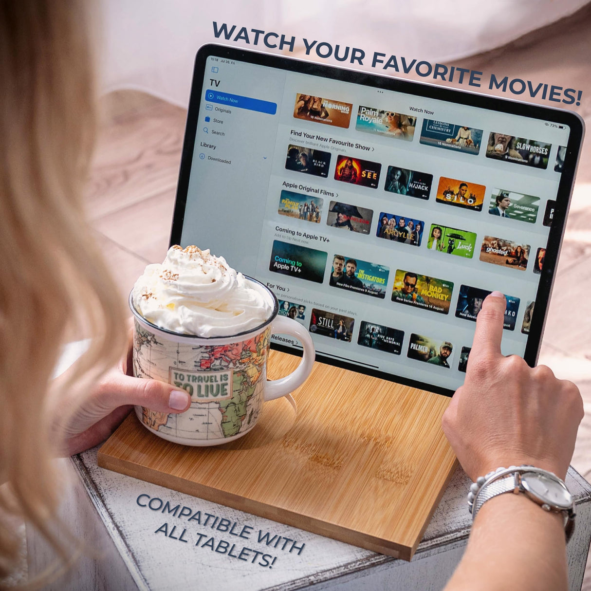 Bamboo Triangle Book Holder Stand – Perfect for Your Reading Nook – Ideal Gifts for Readers and Bookworms Regalo Mundo