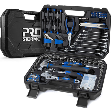 Prostormer 200-Piece Hand Tool Set, General Home and Auto Repair Tool Kit with Toolbox Storage Case for Mechanical Repair, DIY, Home Maintenance Prostormer