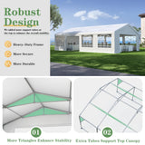 GARTOO 20' x 30' Canopy Party Tent & Carport - Heavy Duty Outdoor Wedding Gazebo with 4 Sand Bags, Event Shelter Canopy for Outdoor Event, Wedding, Birthday Party GARTOO