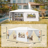 Susici 10x20 Outdoor Gazebo Canopy Party Tent with 4 Removable Sidewalls & Transparent Windows,Outside Gazebo Event Tent for Weddings, Birthdays, Garden Parties, and Backyard Patio BBQ Events susici