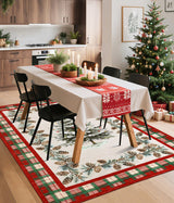 GarveeHome Red Checkered Christmas Rug 3x5 Washable Holiday Area Rugs for Living Room, Non-Slip Christmas Tree Rug for Bedroom Stain Resistant Low-Pile Carpet for Entryway Dining Room Nursery GarveeHome