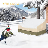 COSFLY Patio Furniture Covers Waterproof, Outdoor 3-Seater Sofa Cover Heavy Duty Fits up to 79W x 38D x 35H inches COSFLY