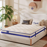 Vesgantti Queen Mattress, 10 Inch Hybrid Innerspring Mattress in a Box with Memory Foam, Durable Support & Pressure Relief, Medium Firm Feel Vesgantti