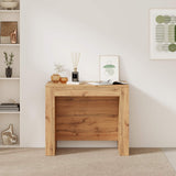Mobili Fiver, Easy, Extendable Console Table with Extension Leaves Holder, 17,7(120,1) x35,4 in, Rustic Oak, for 4-12 People, Space-Saving Dining Table, Italian Furniture Mobili Fiver