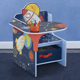 Delta Children Space Adventures Chair Desk with Storage Bin - Ideal for Arts & Crafts, Snack Time, Homeschooling, Homework & More - Greenguard Gold Certified, Blue Delta Children