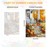 SENQAO Halloween Paint by Numbers for Adults Beginners Framed, Fall Pumpkin Adults' Paint-by-Number Kits, Adult Paint by Number Kits on Canvas, Acrylic Number Painting for Home Decor, 8x12in SENQAO