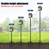 Gtongoko Smart Bird Feeder Pole, 79 Inch New Upgraded Hummingbird House Pole for Outdoor, Bird Buddy Pole, Bluebird House Pole Mount Kit, Adjustable Heavy Duty Bird Feeder Stand, Black Gtongoko