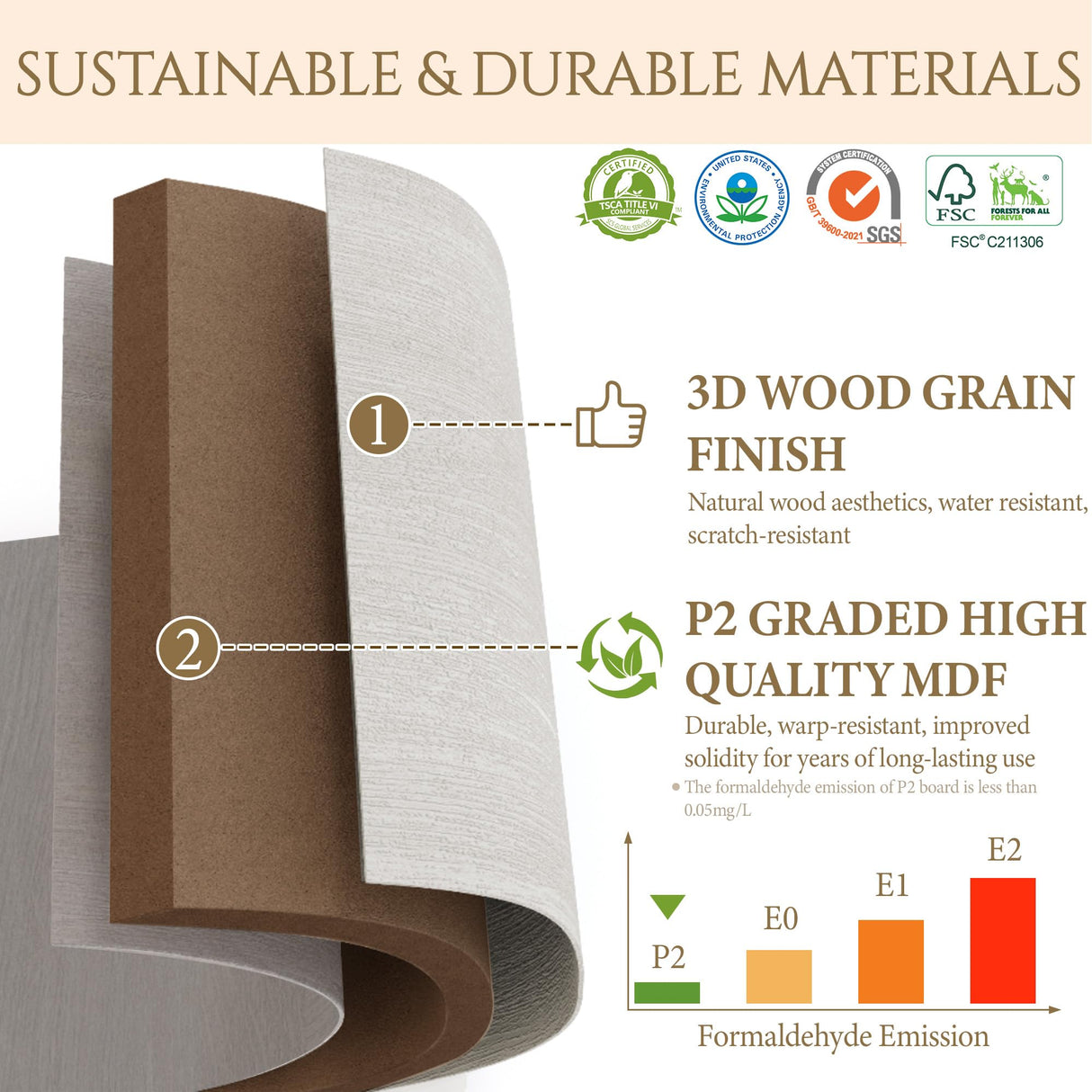 Yechen 64" Fluted Armoire Wardrobe Closet with Doors and Drawer, Wooden Wardrobe Cabinet with Adjustable Shelve, Modern Small Armoires for Hanging Clothes Coats for Bedroom, White Grey Yechen