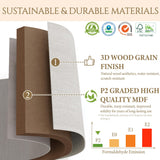 Yechen 64" Fluted Armoire Wardrobe Closet with Doors and Drawer, Wooden Wardrobe Cabinet with Adjustable Shelve, Modern Small Armoires for Hanging Clothes Coats for Bedroom, White Grey Yechen