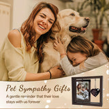 Gluimayo Dog Memorial Gifts for Loss of Dog, Pet Memorial Gifts for Dogs Cats - Rotating Wooden Picture Frame for 4x6 Photos, Pet Loss Remembrance Bereavement Keepsake Gluimayo
