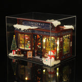 fifijoy Christmas Miniature Dollhouse Kit, DIY Dollhouse Miniature House Kit for Adults, Tiny House Kits Mini Model Building Sets with Music (Christmas Wonderland) fifijoy
