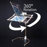 Daylight Company Stitchsmart Stand, Adjustable Embroidery Hoop Stand, Rotated Cross Stitch Stand, Hoop Holder, Hands Free Needlework Stand for Art Craft Sewing Projects,White daylight