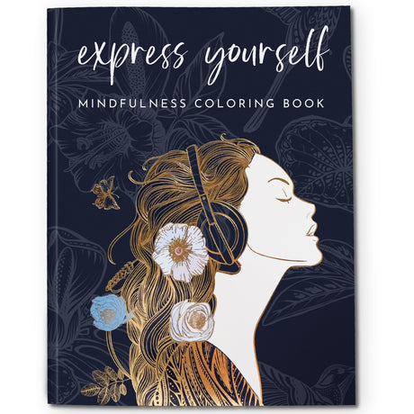 RYVE Adult Coloring Book for Women - Mindfulness Coloring Book with Personal Growth Prompts - Coloring Book for Adults Relaxation, Coloring Book Adult, Mindfulness Gifts, Relaxation Gifts for Women RYVE