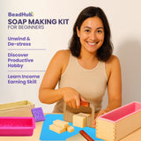 Soap Making Kit for Beginners | 6LBS Melt & Pour Soap Base - Shea Butter, Clear Glycerin & Goat Milk, All-in-one Soap Kit w/Molds, Fragrances, Colors, Soap Making Tools & Supplies for Adults (Deluxe) BeadHub