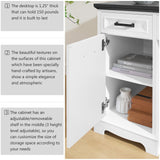 Farmhouse Executive Desk with Drawers and Charging Station,55.1" White Home Office Computer Desk with File Drawers Storage Cabinet, Morden Wood Table Study Workstation for Work Study Writing (White) Alohappy