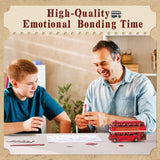 ROBOTIME 3D Puzzles for Adults Wooden Craft London Tour Bus DIY Model Kit to Build Educational Brain Teaser Toy for Kids Craft Decor Gift ROBOTIME