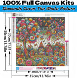 Acelii 5D Diamond Art Kits for Adults Beginners,Fantasy Fairytale Town DIY Full Round Drill Diamond Painting Kits, Paint by Diamonds Dots Gem Art Easy,Home Wall Decor 14X14 Inch Acelii