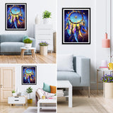 MXJSUA DIY Dream Catcher Diamond Painting Kits for Adults, Diamond Gem Art Painting for Beginners, Diamond Picture with Full Round Drill Dots Craft Set Gift, 12 * 16 Inch MXJSUA