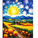 ZTOTZ Paint by Numbers Kit for Adults Countryside,Field Paint by Numbers Landscape, Landscape Paint by Numbers Kits Suitable for Home Wall Decoration 16x20 Inch(Sunflower Field) ZTOTZ