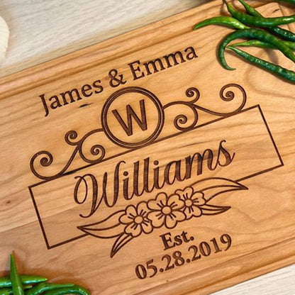 CARVELITA Hand Crafted Custom Wood Cutting Boards, Meaningful Personalized Christmas Gifts, Wedding And Anniversary Gift For Couple, Handmade in USA - WoodArtSupply