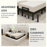 FLEXISPOT Adjustable Bed Frame Base Split King,Massage, Zero Clearance, Synchronized Adjustment,Whisper Quiet Durable Motor,Zero Gravity,Mattress Holders. FLEXISPOT