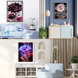 EIBEILI Diamond Art Kits for Adults - 3 Pack Rose Diamond Painting Kits for Adults Beginner,5D Round Full Drill Gem Art DIY Crafts Kits for Gift Home Wall Decor 12x16inch EIBEILI