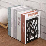 MaxGear Tree Design Modern Bookends for Shelves, Non-Skid Book Holder, Heavy Duty Metal Storage for Books/CDs, Decorative Book Stopper for Home, 7 x 4.7 x 3.5”, Black (2 Pair/4 Pieces) MaxGear