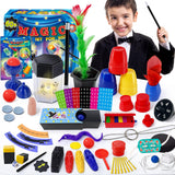 PATIFEED Magic Kit, 60 Magic Tricks for Kids Age 6-8, Magic Set with Instructions, Gift Toys for Kids Ages 6 7 8 9 10 11 12 Year Old PATIFEED