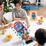 masseruon Mandala Puzzles for Adults, 190 Piece Puzzles for Adults-Mandala Dream Catcher(L,14.2x7.4inches), Unique Round Jigsaw Puzzles, Creative Colorful Shaped Puzzles masseruon