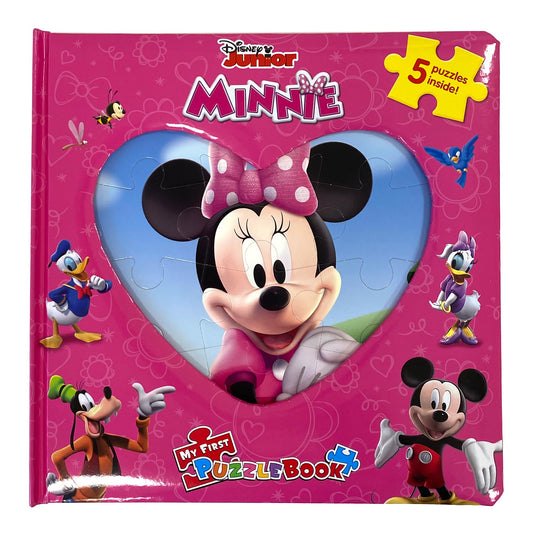 Disney Junior Minnie My First Puzzle Book - Jigsaw Puzzles for kids, 10-page board book, 5 puzzles to enjoy