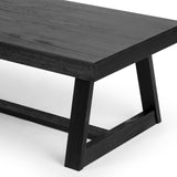 Plank+Beam Classic Rectangular Coffee Table, 48 Inch Farmhouse Coffee Table, Mini Center Tables for Small Spaces, Small Living Space Tea Table, Black Wirebrush Plank+Beam
