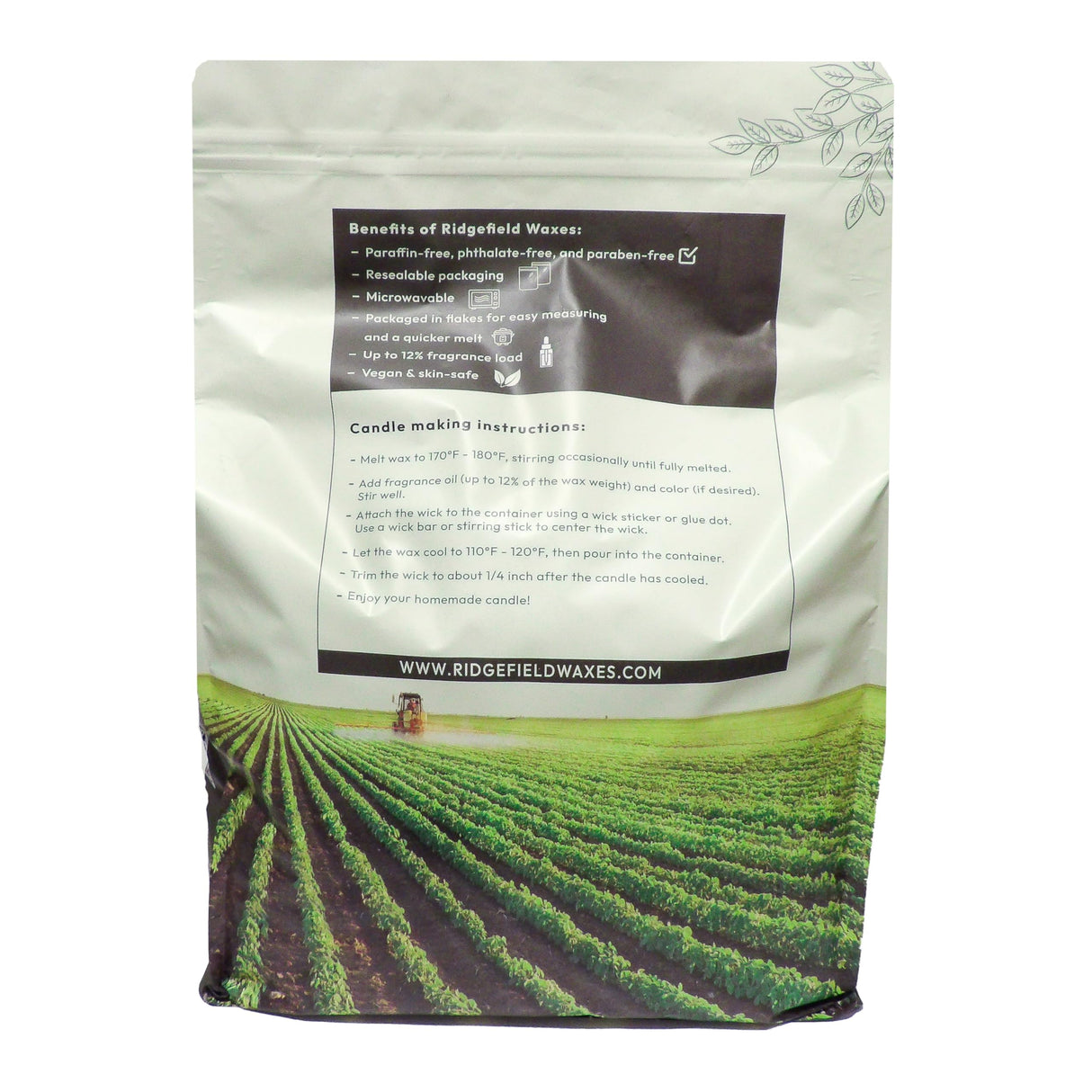 Ridgefield Waxes Enhanced Fragrance & Finish RS-102 All-Natural Soy Wax for Candle Making (10lb) Ridgefield Waxes